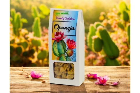 Kwiaty Jadalne OPUNCJA FIGOWA (20g) Do Dekoracji, Naparów i Na Prezent